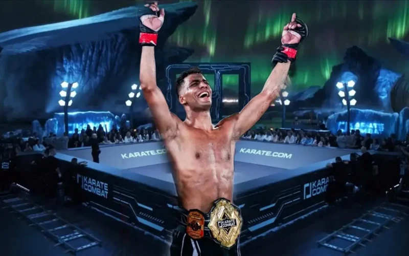 انتصار قوي.. أسامة عسلي المغربي يفوز بالحزام الذهبي لبطولة العالم